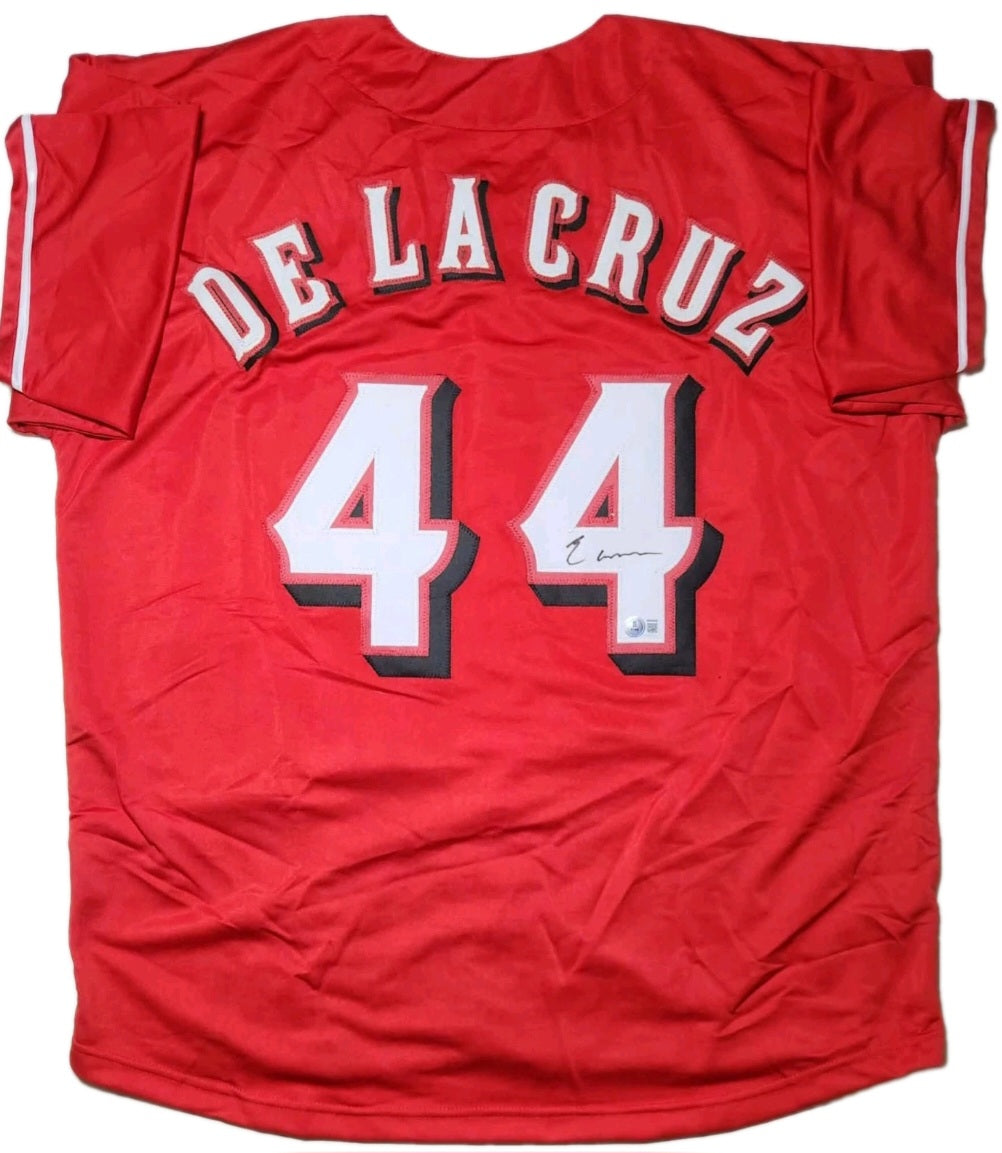 Elly De La Cruz Cincinnati Reds Autographed Custom Stitched Red Jersey - Beckett