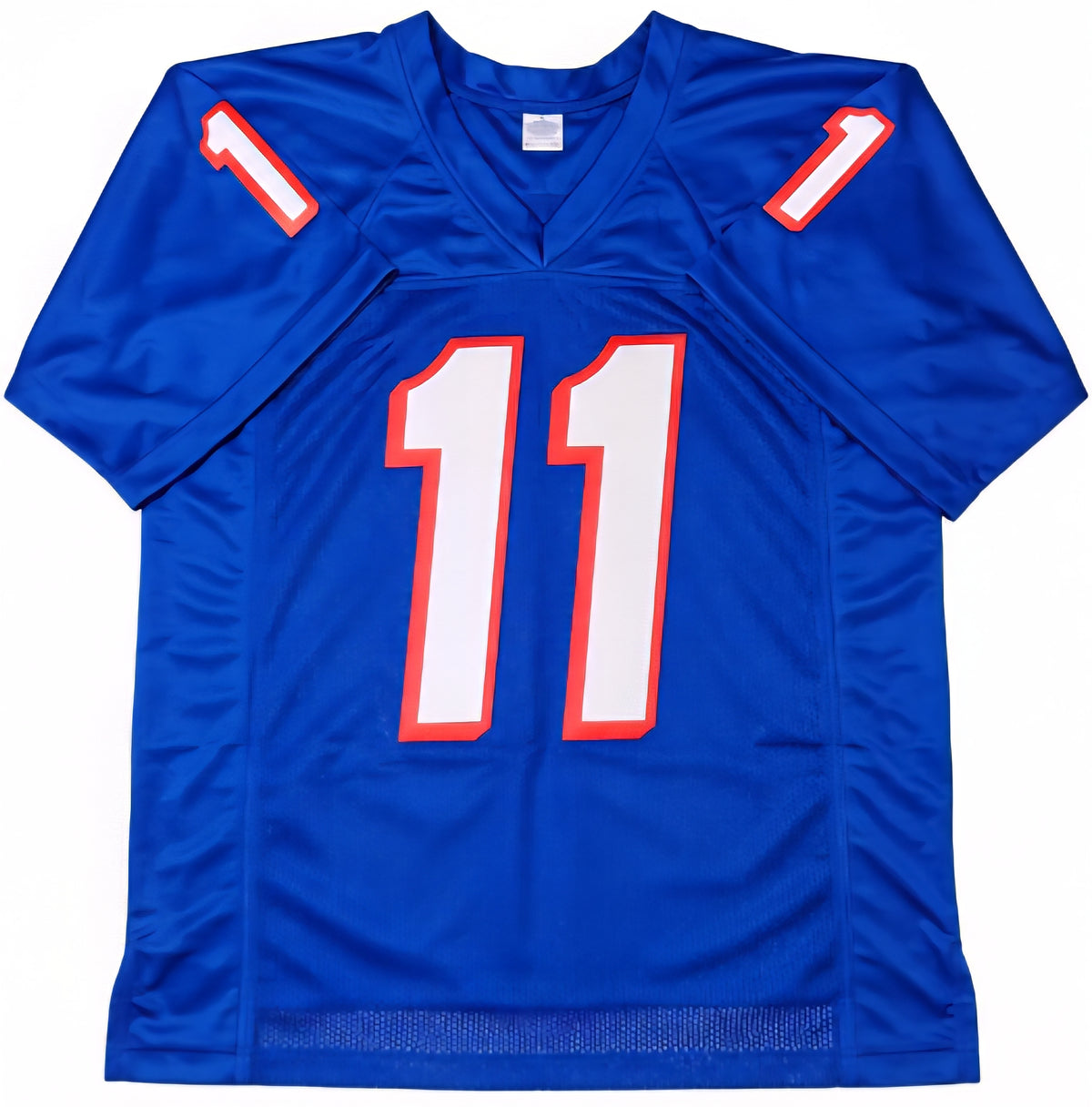 Drew Bledsoe New England Patriots Autographed Stitched Custom Blue Jersey - JSA