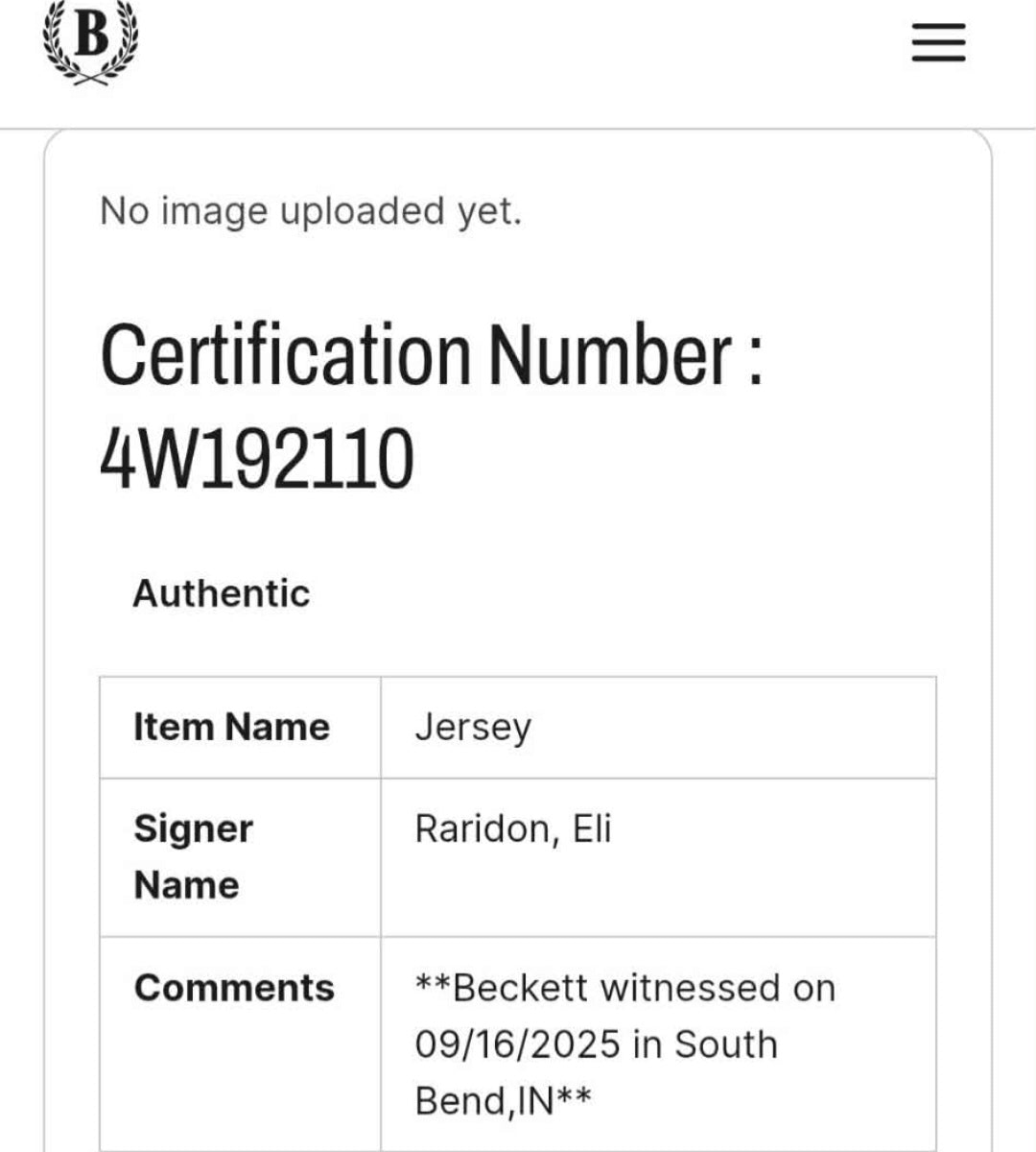 Eli Raridon Notre Dame Fighting Irish Autographed Custom Stitched White Jersey - Beckette