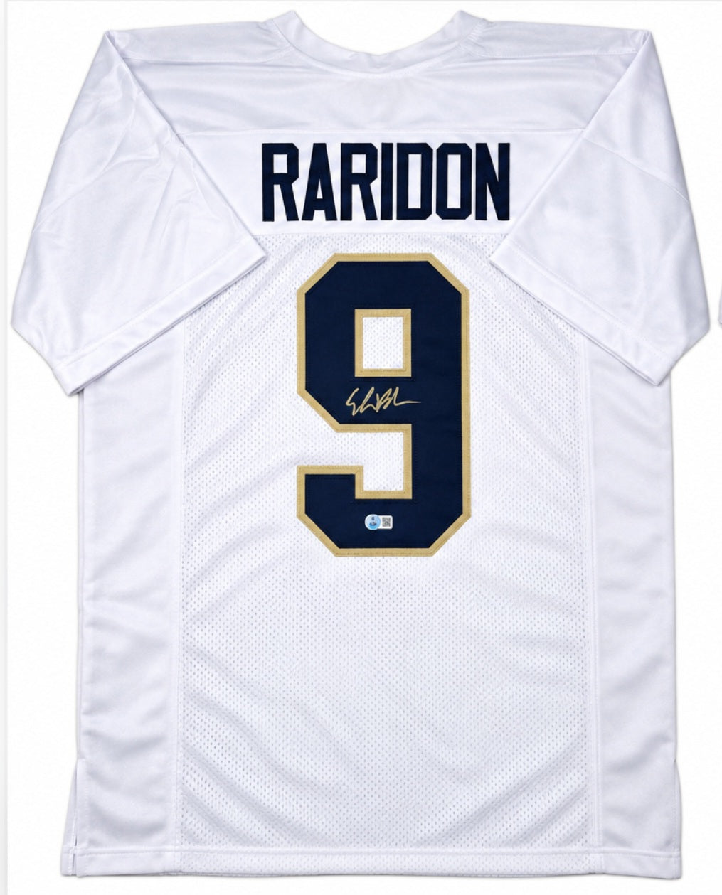Eli Raridon Notre Dame Fighting Irish Autographed Custom Stitched White Jersey - Beckette