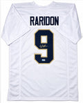 Eli Raridon Notre Dame Fighting Irish Autographed Custom Stitched White Jersey - Beckette