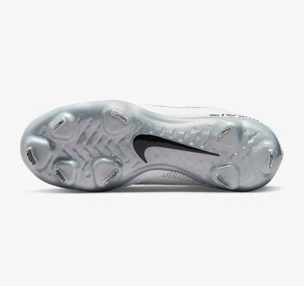 Nike Women's Hyperdiamond 4 Pro Metal in the Wolf White / Pure Platinum / Black colorway Softball/ Baseball Cleats (Copy)