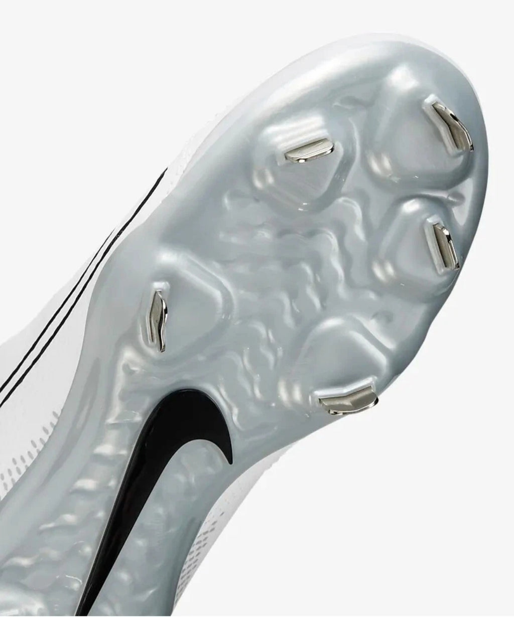 Nike Women's Hyperdiamond 4 Pro Metal in the Wolf White / Pure Platinum / Black colorway Softball/ Baseball Cleats (Copy)
