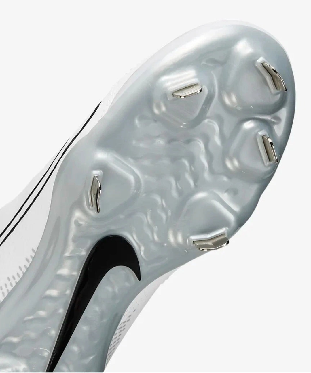 Nike Women's Hyperdiamond 4 Pro Metal in the Wolf White / Pure Platinum / Black colorway Softball/ Baseball Cleats (Copy)