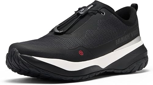 MUDDY VIBE Unisex S-16 Slip On Sneakers Breathable Anti-Slip Outdoor Hiking Lightweight Walking Shoes - Size US W 11.5 / M 10