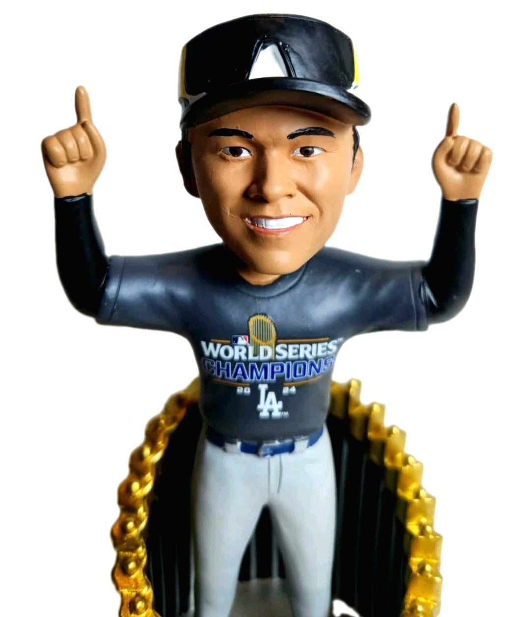 Yoshinobu Yamamoto Los Angeles Dodgers FOCO 2024 World Series Champions 8" Fanatics Exclusive Player In Trophy Bobblehead Champions" Legends of the Diamond" Limited Edition Bobblehead