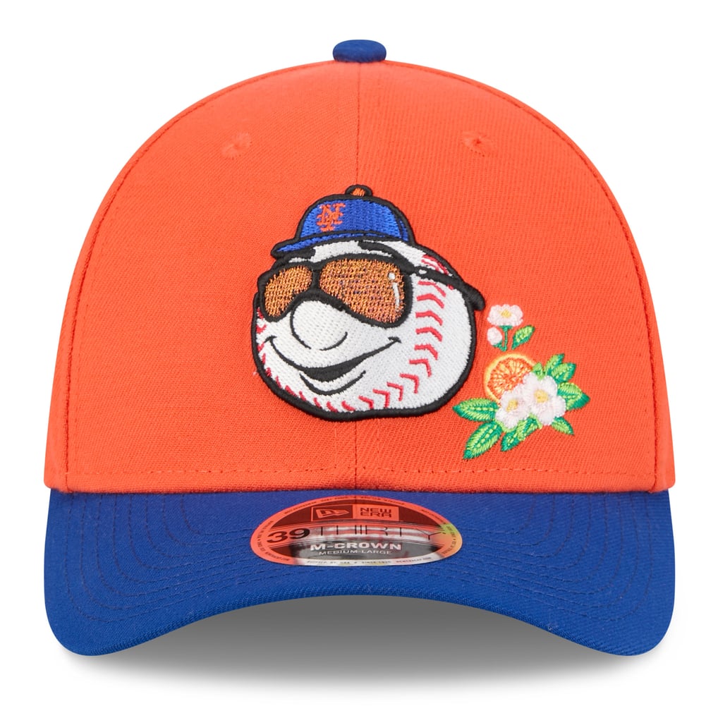 New York Mets New Era 2026 Spring Training M-Crown 39THIRTY Flex Hat - Orange/Royal - Size L/LX - Officially Licensed Gear