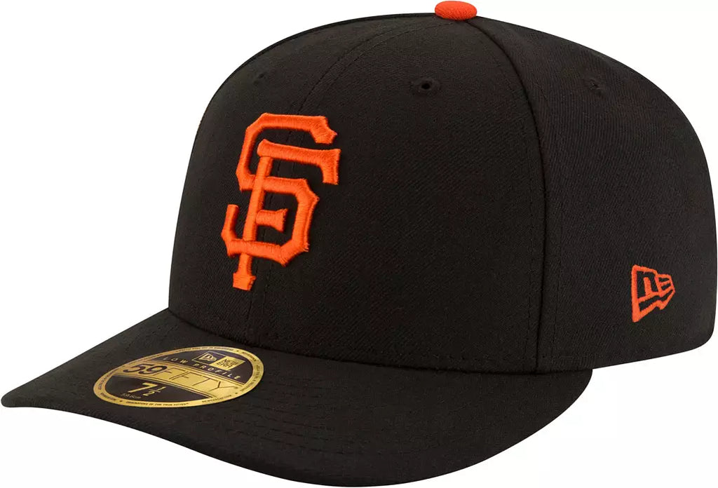 New Era Men's San Francisco Giants 59Fifty Game Black Low Crown Authentic Hat - Size 7 3/4 - Officially Licensed Gear