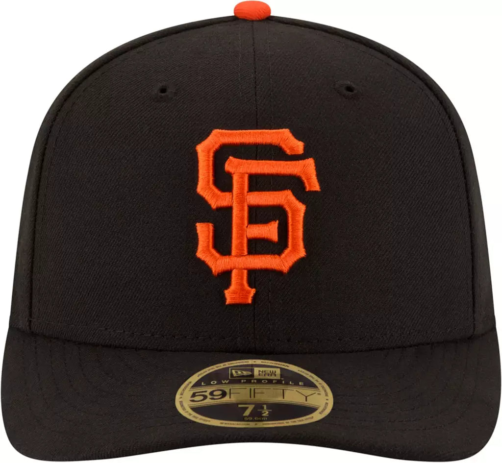 New Era Men's San Francisco Giants 59Fifty Game Black Low Crown Authentic Hat - Size 7 3/4 - Officially Licensed Gear