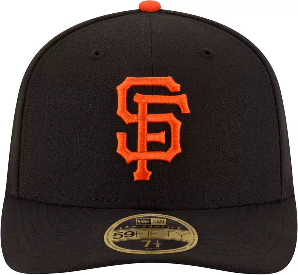 New Era Men's San Francisco Giants 59Fifty Game Black Low Crown Authentic Hat - Size 7 3/4 - Officially Licensed Gear