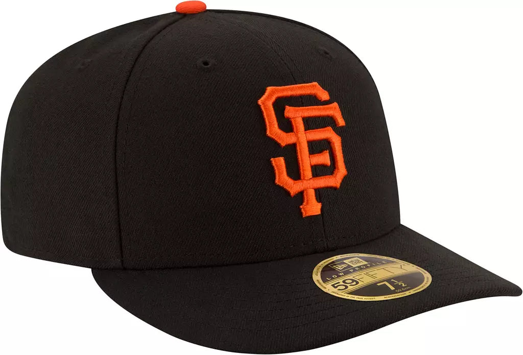 New Era Men's San Francisco Giants 59Fifty Game Black Low Crown Authentic Hat - Size 7 3/4 - Officially Licensed Gear