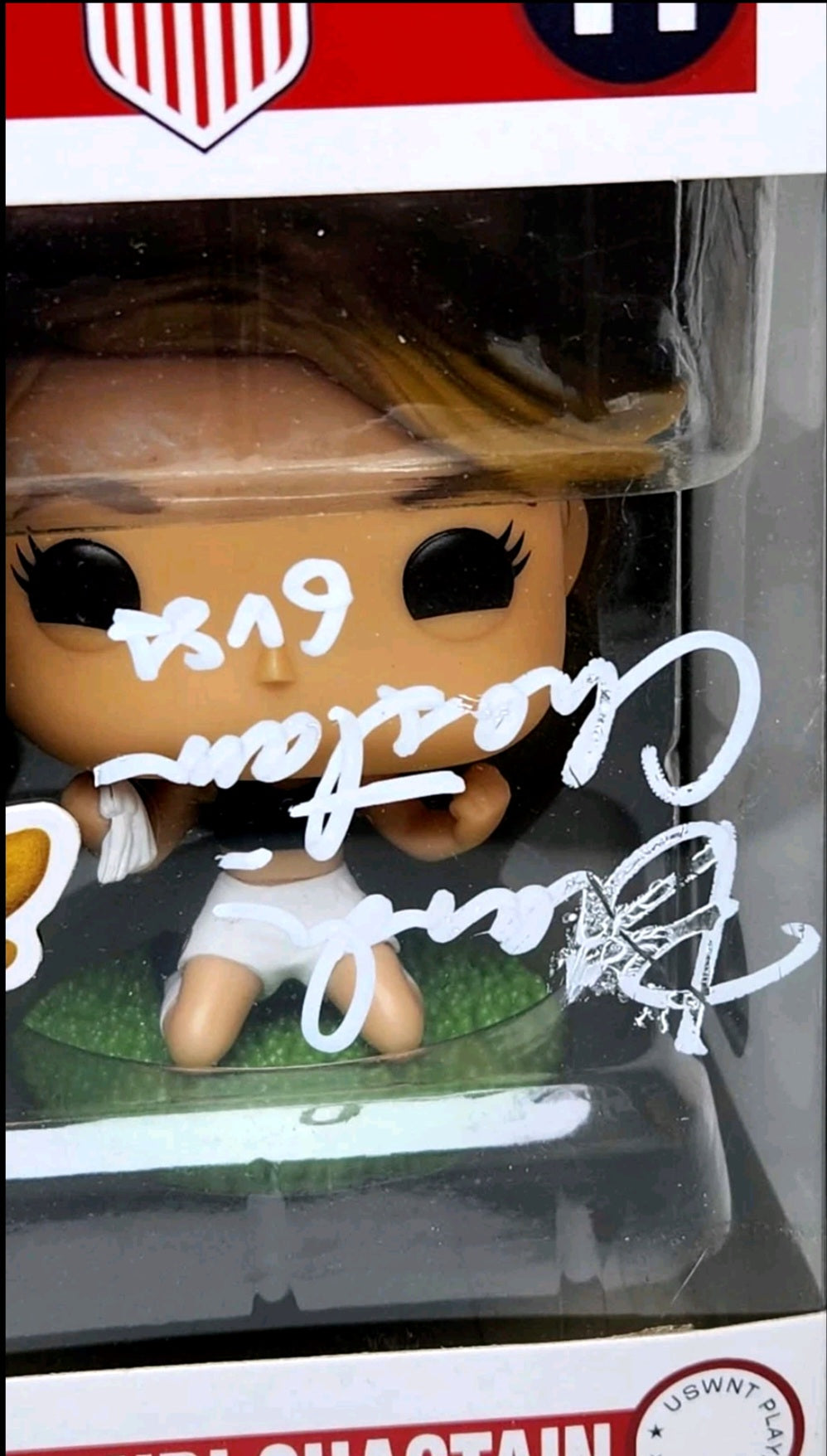 Brandi Chastain 1 of 1 Autographed/ Inscribed "6 USA" #11 Funko Pop Vinyl Figure - Beckett