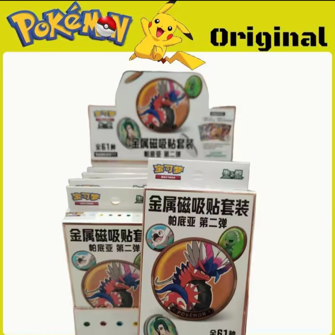 Pokémon TCG Simplified Chinese Paldea Metal Magnet Coin Set Vol. 2. (Sealed Full Box set)