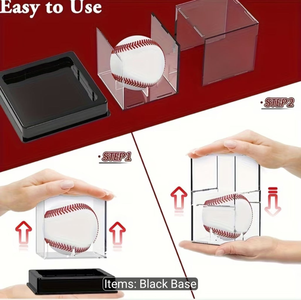 Clear Acrylic Display Cube with Black Base