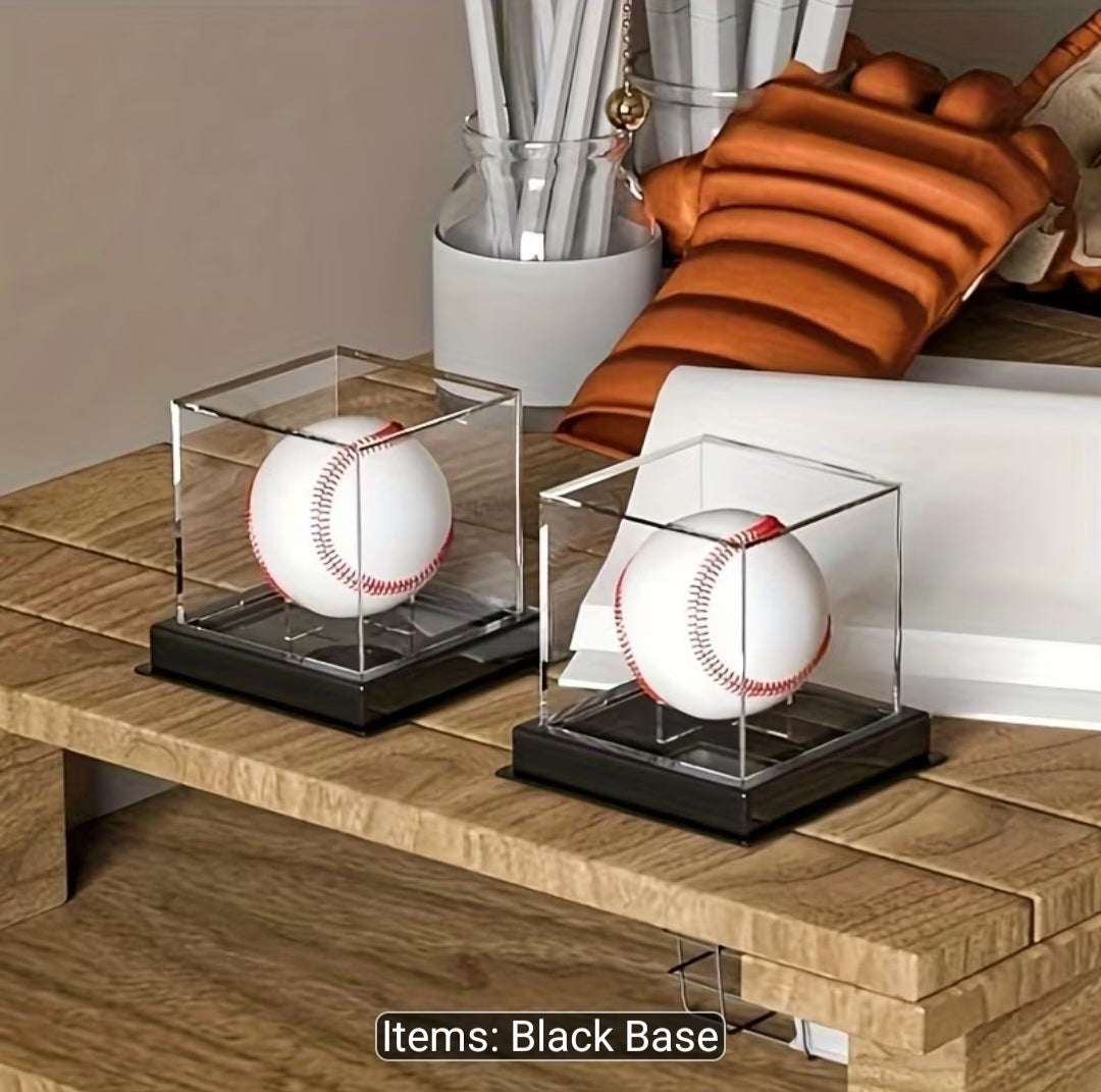 Clear Acrylic Display Cube with Black Base