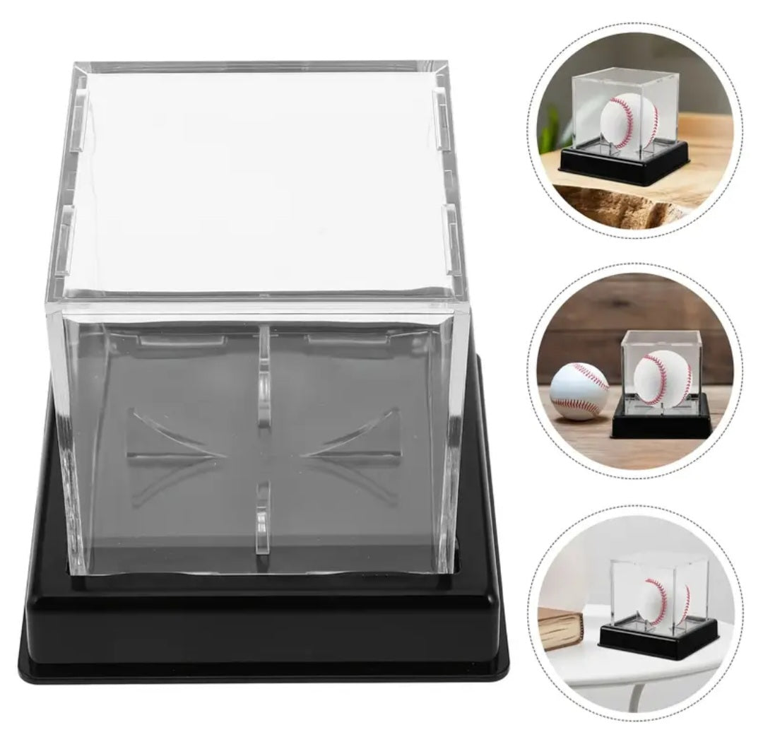 Clear Acrylic Display Cube with Black Base
