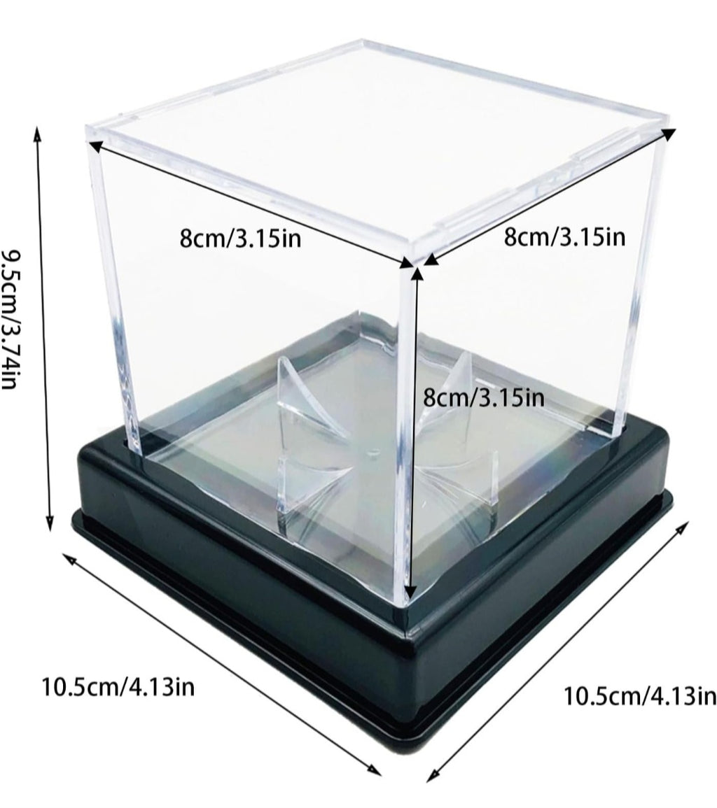 Clear Acrylic Display Cube with Black Base