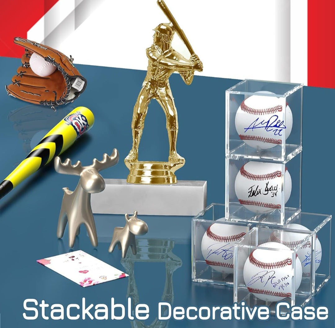 Clear Acrylic Display Cube with Black Base