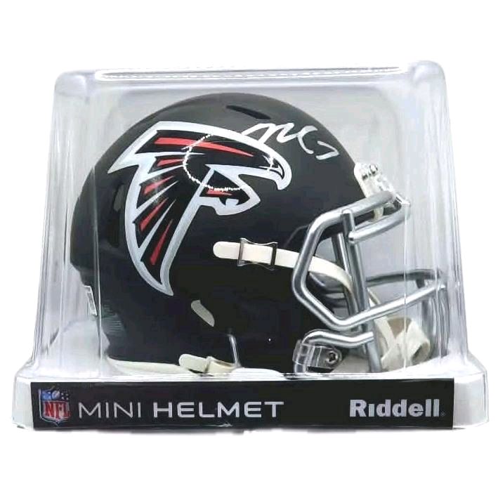 Michael Vick Autographed Atlanta Falcons Matte Black Speed Mini Helmet (Beckett)