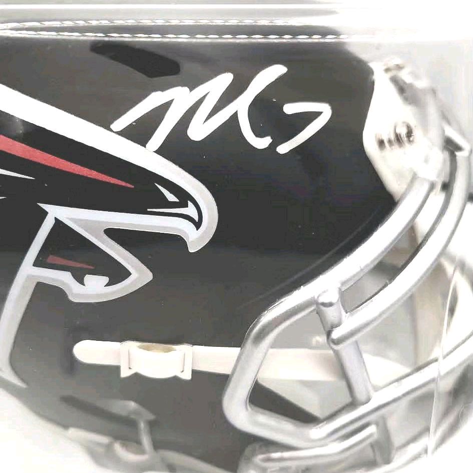 Michael Vick Autographed Atlanta Falcons Matte Black Speed Mini Helmet (Beckett)