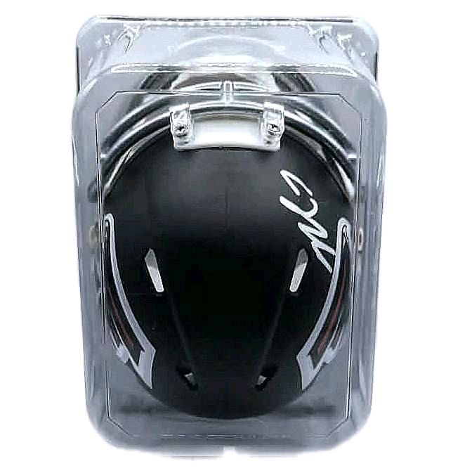 Michael Vick Autographed Atlanta Falcons Matte Black Speed Mini Helmet (Beckett)