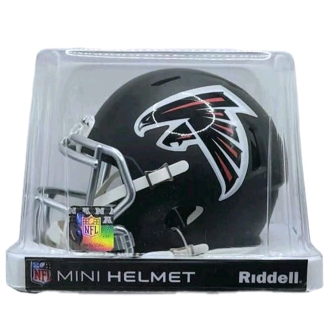 Michael Vick Autographed Atlanta Falcons Matte Black Speed Mini Helmet (Beckett)