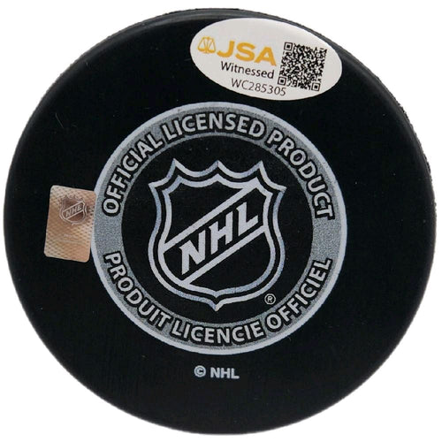 Brian Rafalski Autographed & Inscribed Rare New Jersey Devils 2003 NHL Stanley Cup Champions Hockey Puck (JSA)