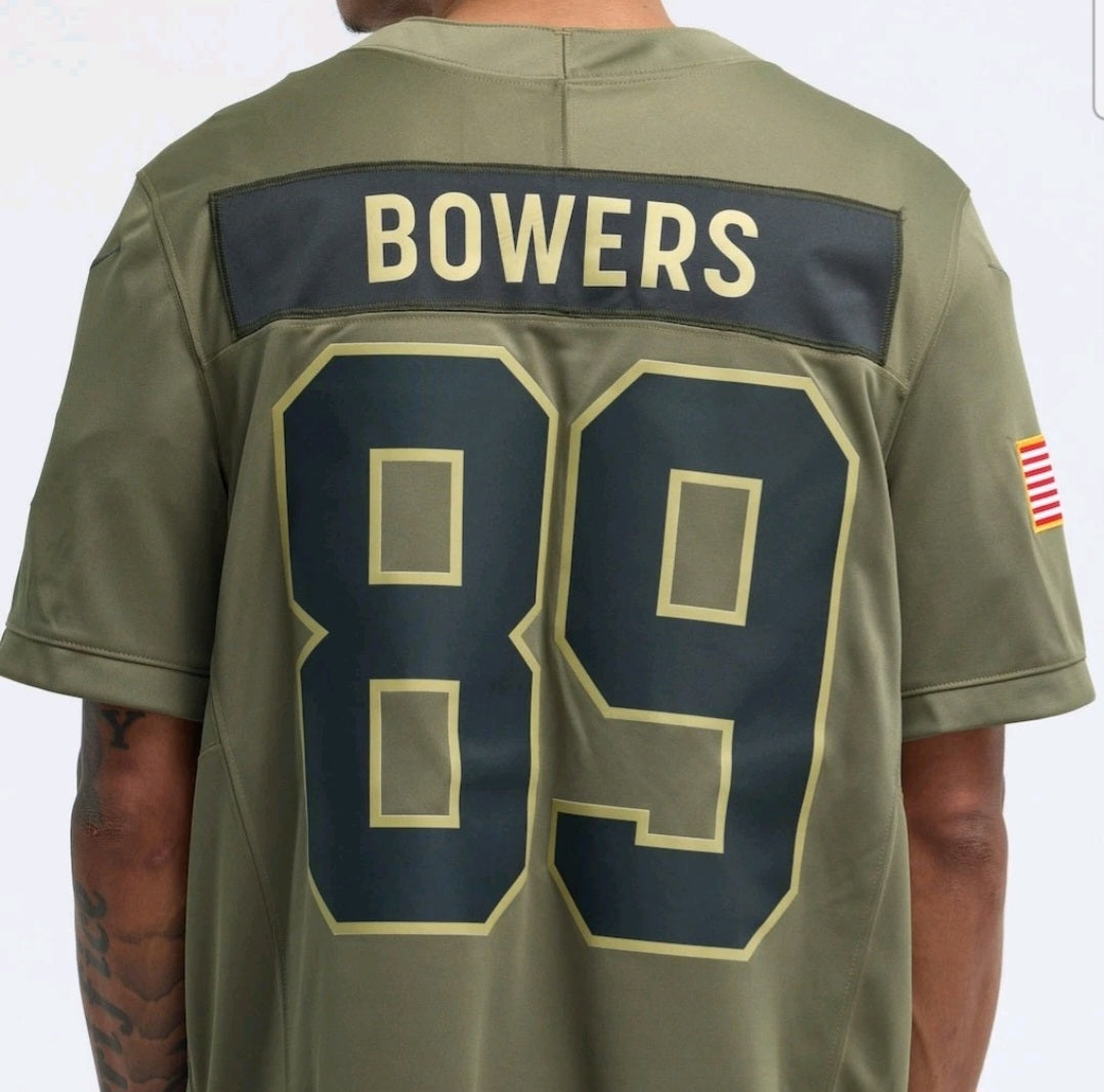 Brock Bowers Raiders Nike 2025 Salute to Service Limited Jersey - Olive XXL
