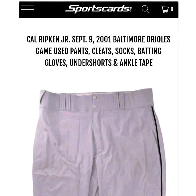 Cal Ripken Jr Baltimore Orioles Game-Worn Swatch "dated 9/9/2001," Retirement Season - 1996 Upper Deck Collector's Choice "Ripken Collection" #10 Mint Card, By Jersey Fusion
