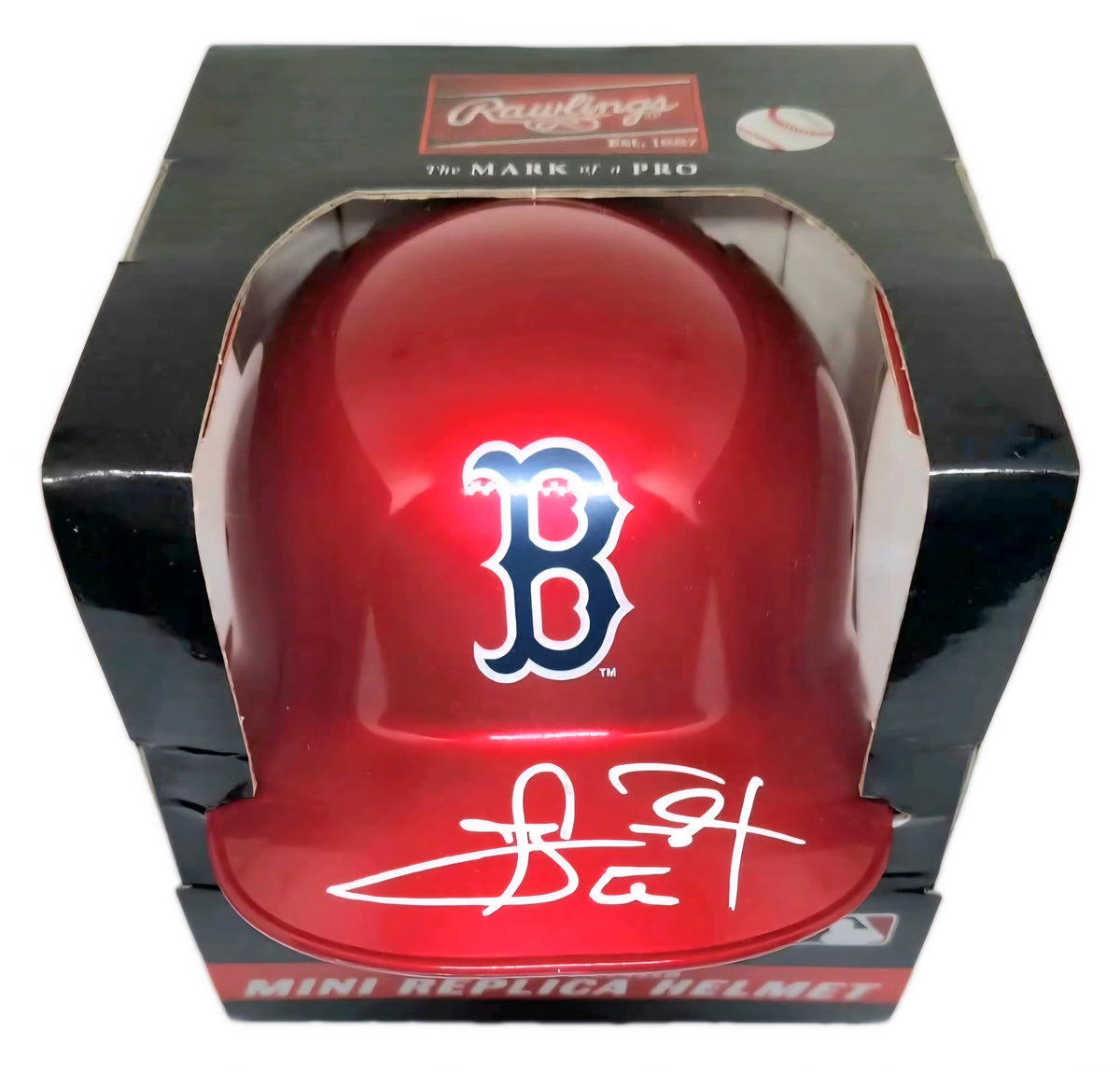 Carl Everett Boston Red Sox Autographed Mini Batting Rawlings Helmet (Leaf Authenticated)