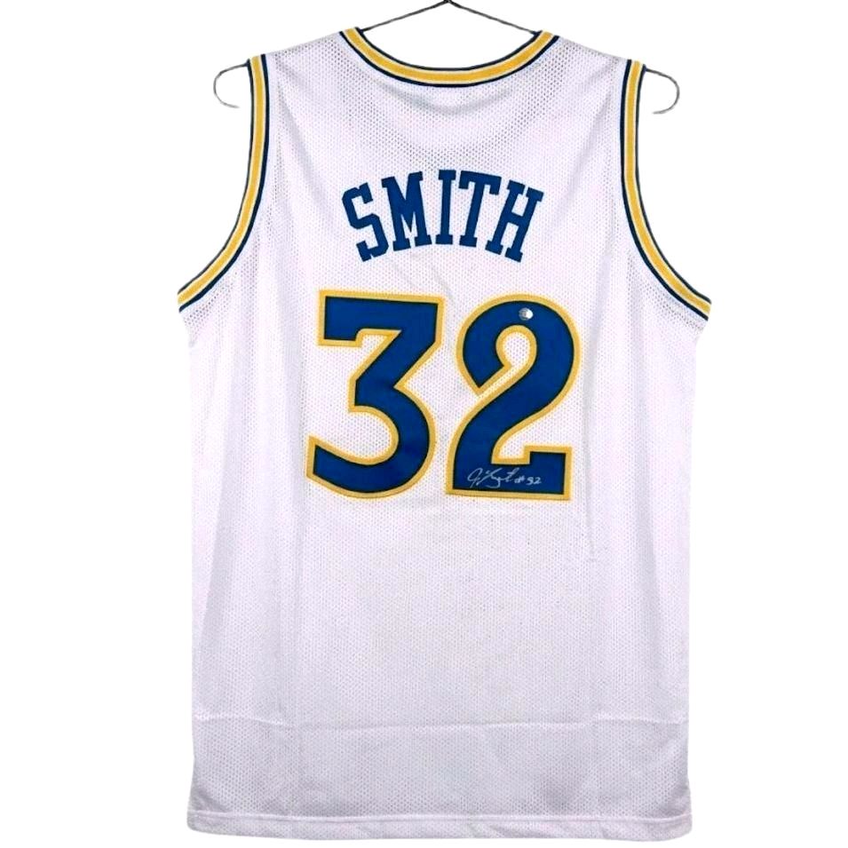 Joe Smith Autographed Golden State Warriors Fully Stitched Custom White Jersey (Prime Time Authenticated)