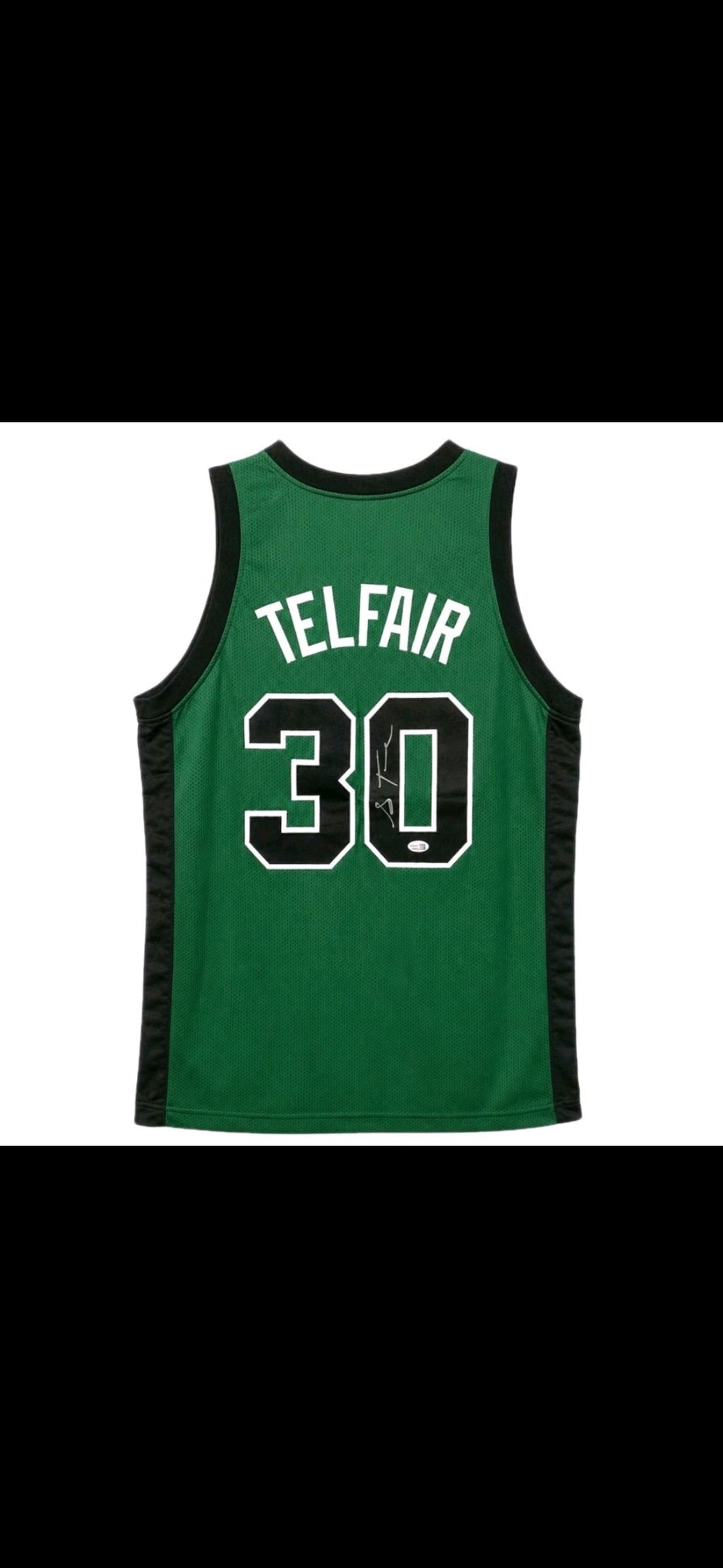 Sebastian Telfair Boston Celtics Fully Stitched Custom Green Autographed Jersey