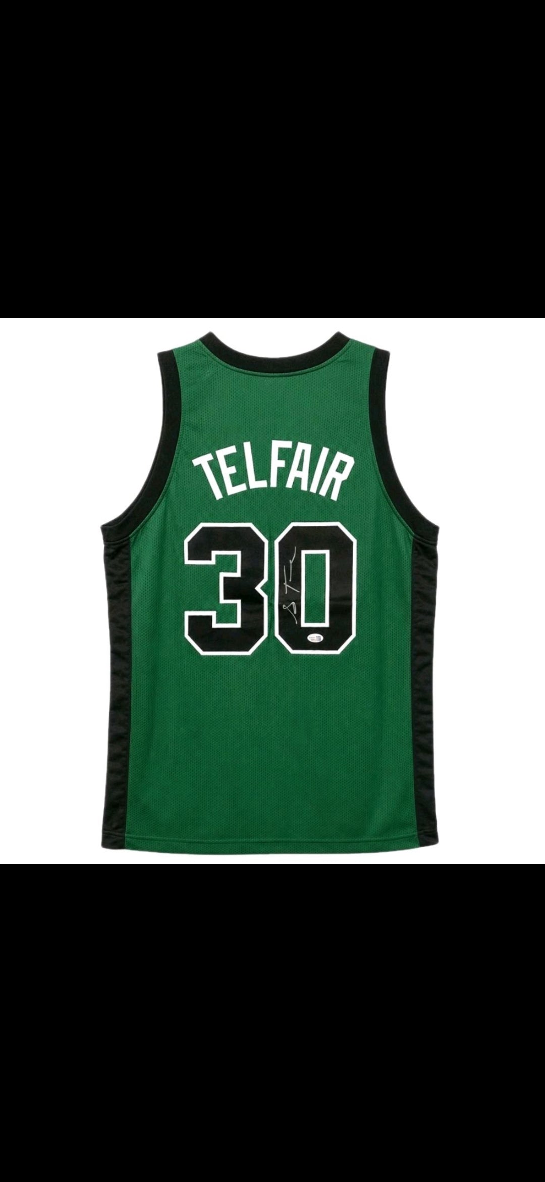 Sebastian Telfair Boston Celtics Fully Stitched Custom Green Autographed Jersey