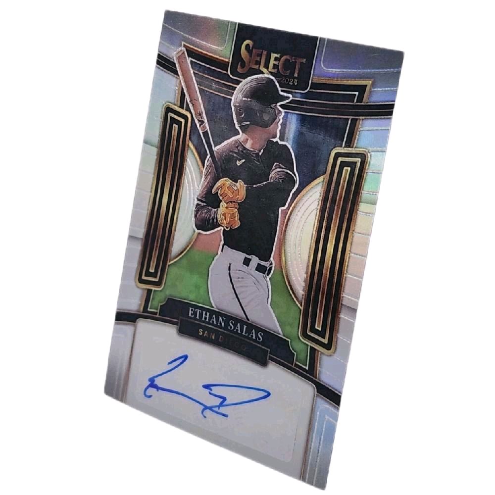 Ethan Salas San Diego Padres 2024 Panini Select Holo Prizm Autograph Card