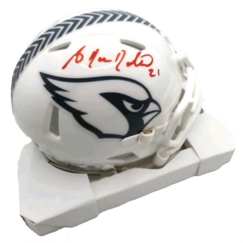 Antrel Rolle Autographed Arizona Cardinals White Riddell Mini Helmet (Leaf)