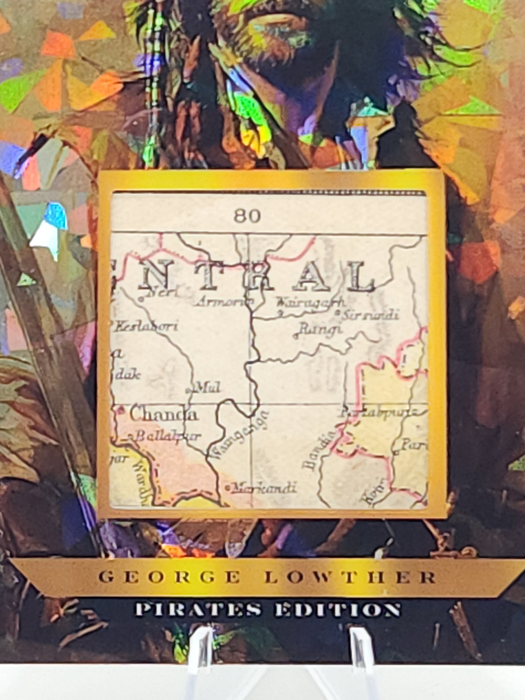 The 2025 Pieces of the Past Pirates Edition Cracked Ice George Lowther Authentic Map Relic card