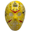 Friday The 13th Movie Jason Classic Yellow Hockey Mask Autographed / Inscribed "Fuck Freddy & Jason 1" By The Original Actor & Movie Icon Ari Lehman Beckett Authenticated