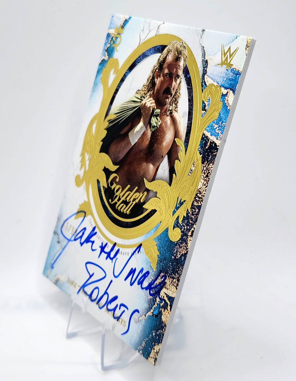 Jake "The Snake Roberts"- 2025 Topps WWE Royalty Gold Hall Autographed & Inscribed 51 of 99 Card