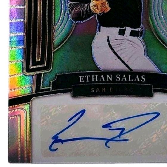 Ethan Salas San Diego Padres 2024 Panini Select Holo Prizm Autograph Card