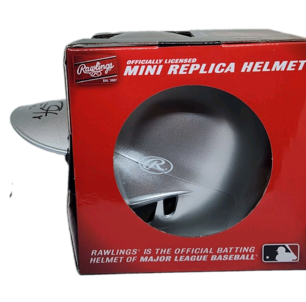 Carl Everett Chicago White Sox Autographed Mini Batting Rawlings Helmet - Leaf