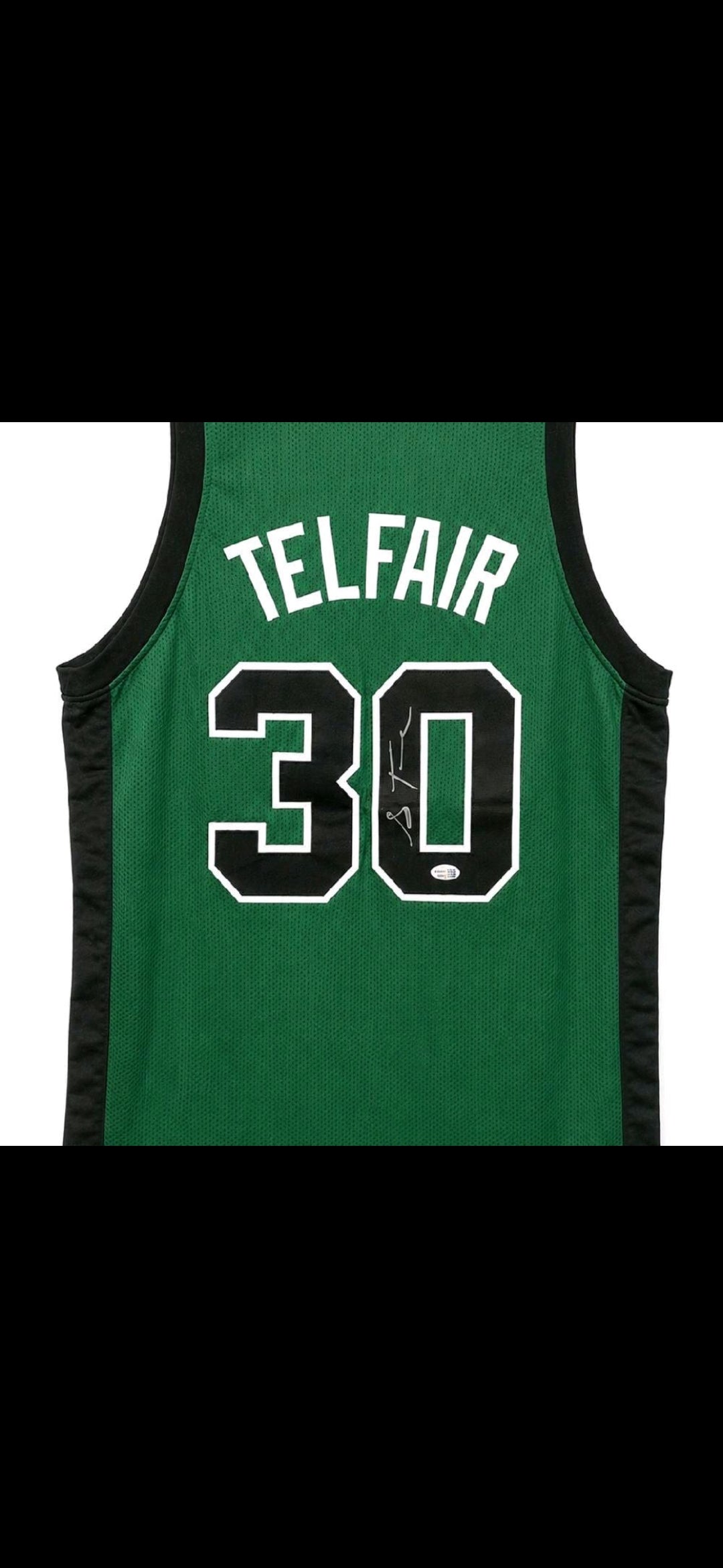 Sebastian Telfair Boston Celtics Fully Stitched Custom Green Autographed Jersey