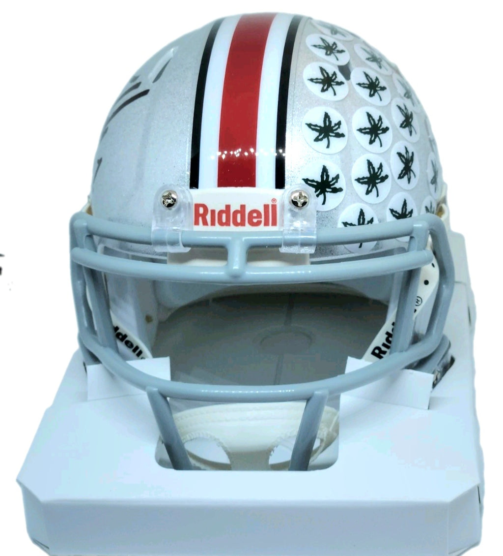 Justin Fields Ohio State University Autographed Riddell Speed Helmet - Beckett