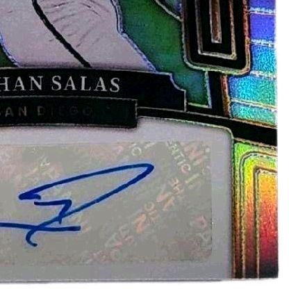 Ethan Salas San Diego Padres 2024 Panini Select Holo Prizm Autograph Card