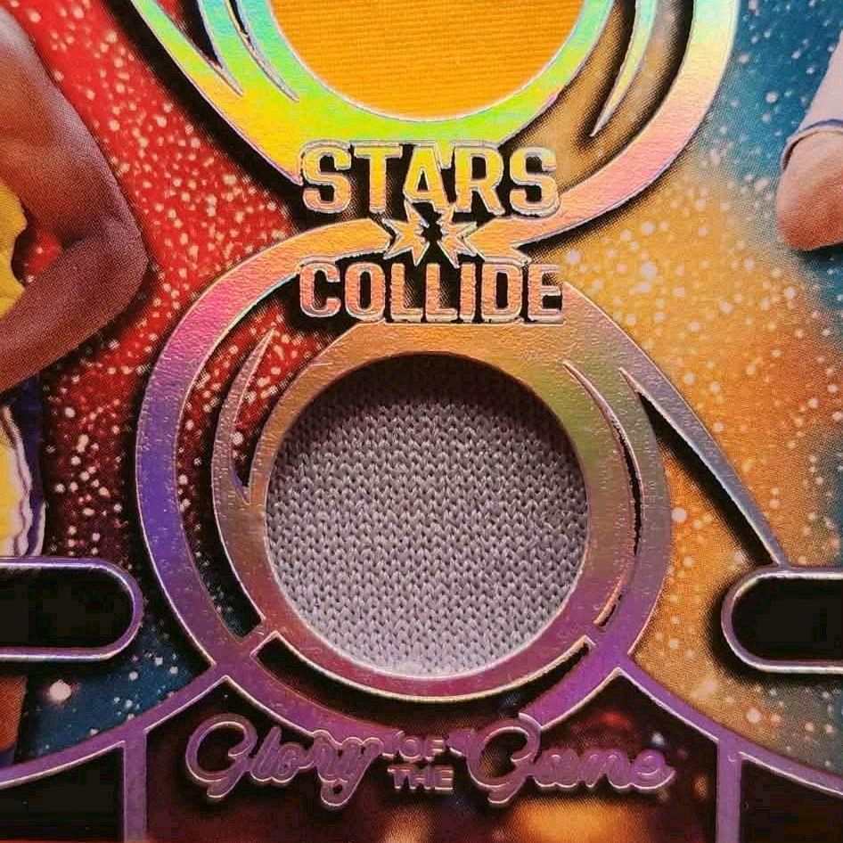 Magic Johnson & Mike Piazza - 2025 Leaf Glory Of The Game "Stars Collide" Dual Game Used Jersey Patch 20/25 Relic Card