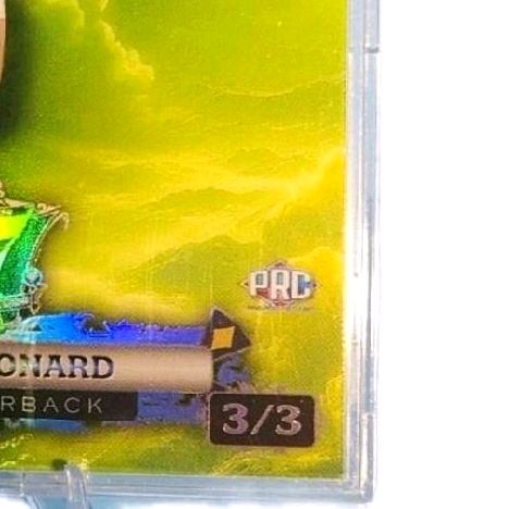 Riley Leonard Notre Dame - 2024 Wild Card "7 Card Studs Heart" 3 of 3 Green Prizm PRC Rookie Card