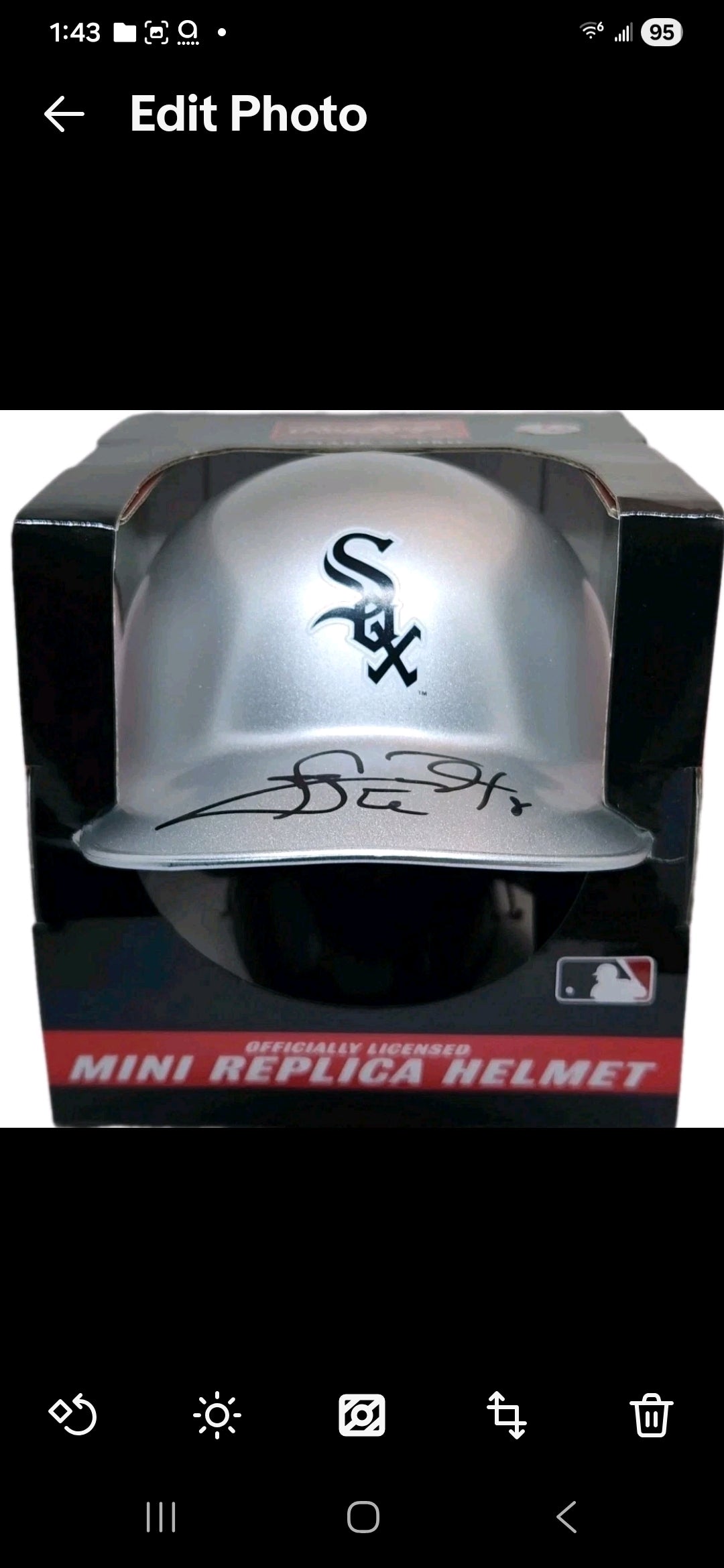 Carl Everett Chicago White Sox Autographed Mini Batting Rawlings Helmet - Leaf
