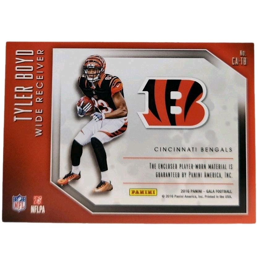 Tyler Boyd - Cincinnati Bengals 2016 Panini Gala "Coming Attractions" 48 of 49 Game-Worn Jersey Materials Rookie Card