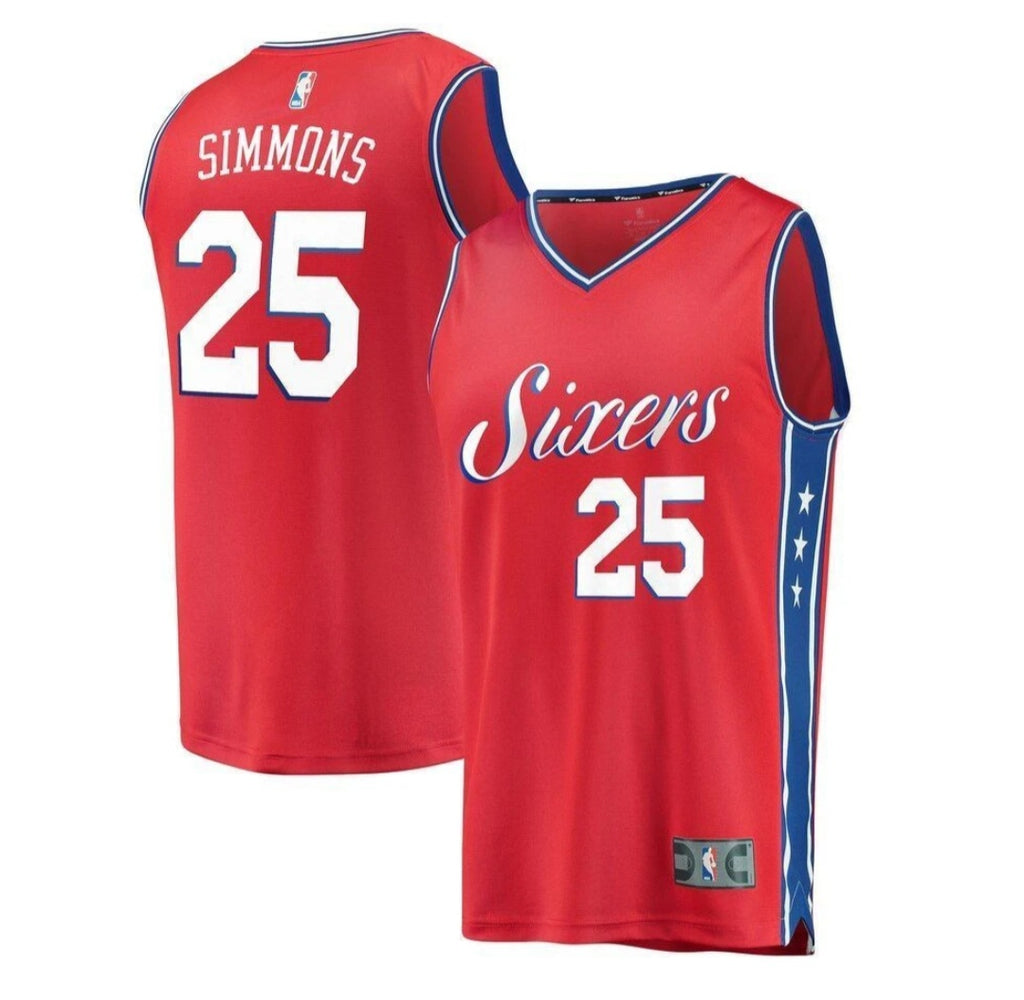 Ben Simmons Philadelphia 76Ers Fanatics Branded Fast Break Replica Red Statement Edition 3D NBA Jersey Size: 2XL