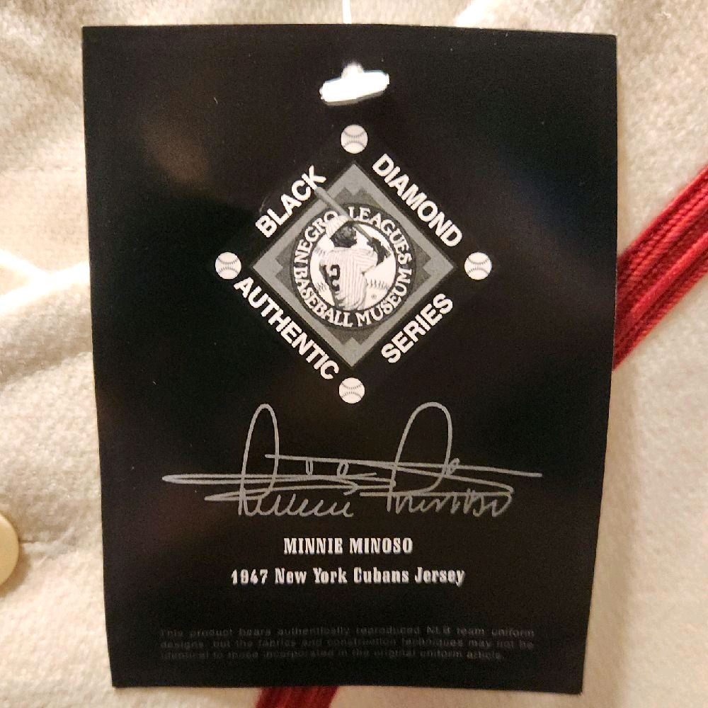 New York Cubans - Minnie Minoso #9 Authentic Black Diamond Barrier Breakers 1949 Vintage Jersey