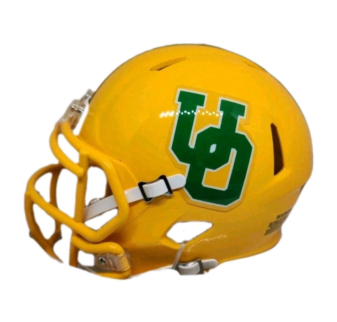Marcus Mariota Throwback Oregon Ducks Autographed Riddell Mini Helmet - Marcus Mariota Authenticated Services